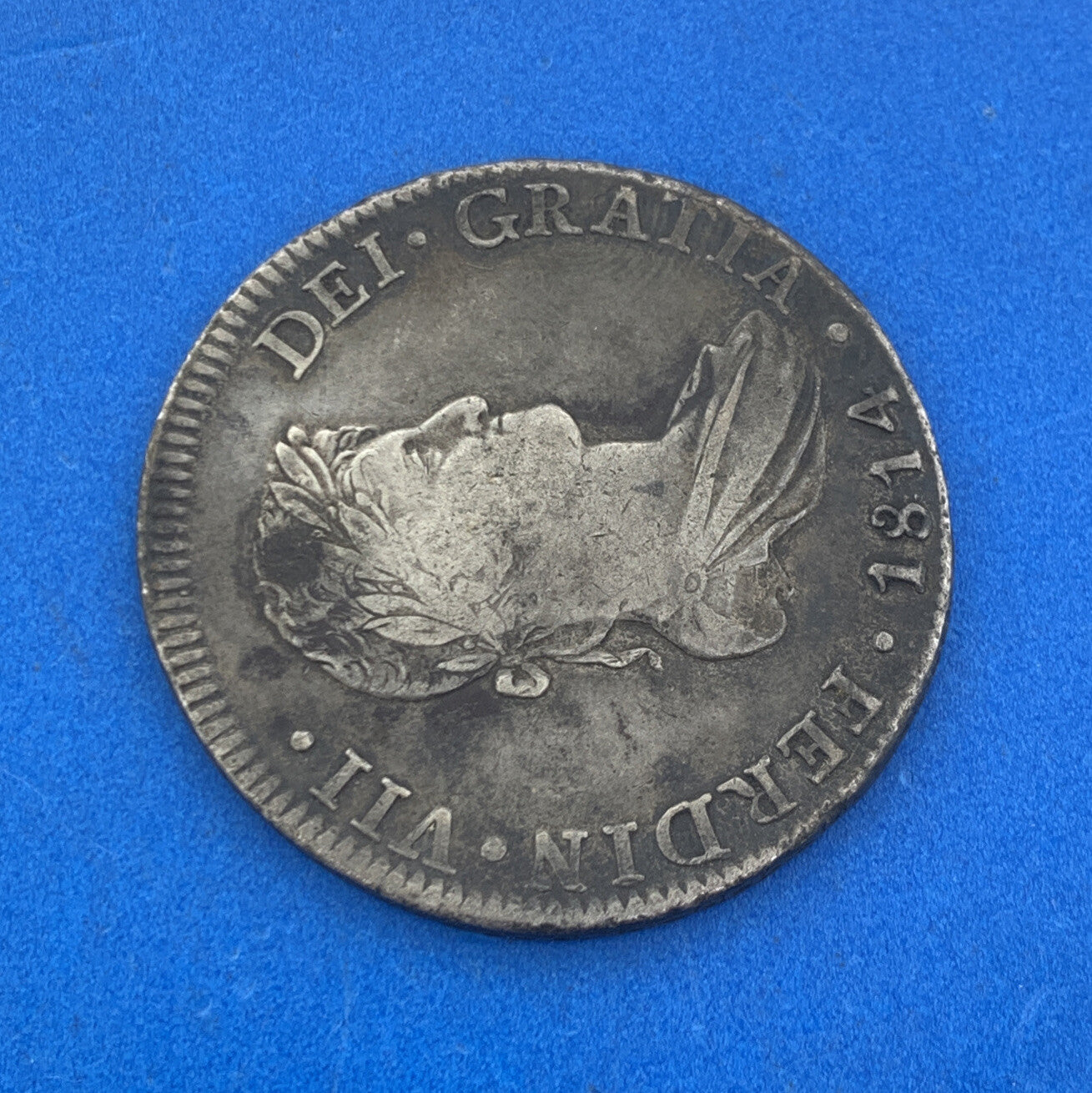 1814 Mo Mexico City 8 Reales I.I. Better Key Date .903 Silver Mexico Coin