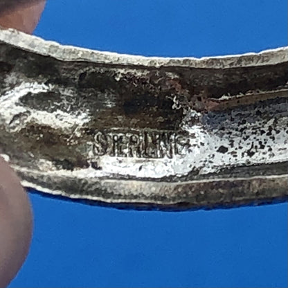 Vintage Mignon Faget 925 Sterling Silver Sea Collection Sapphire Sea Urchin Ring