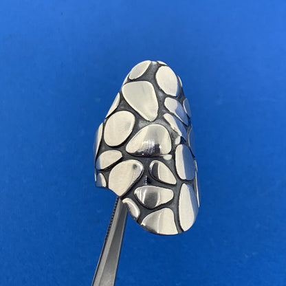 Vintage Taxco Mexico ATI Sterling Silver 925 Modernist Statement Dome Ring