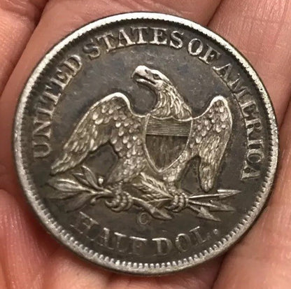 1858 O Silver Seated Liberty Half Dollar 50c Strong XF 90% Silver Scarce Coin