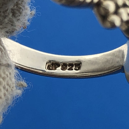 Designer D Paulus Sterling Silver 925 Tigers Eye Trio Statement Cocktail Ring