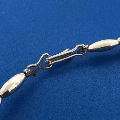 Vintage 925 Sterling Silver Beaded Chunky Turquoise Native American Necklace