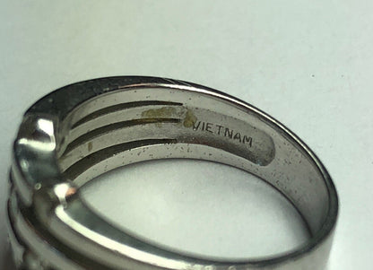 Designer Sterling Silver 925 Cubic Zirconia Station Wedding Anniversary Ring