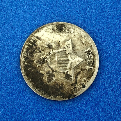 1853 P 3 Cent Silver Three Cent Piece 3c Trime Better Key Philadelphia Mint Coin