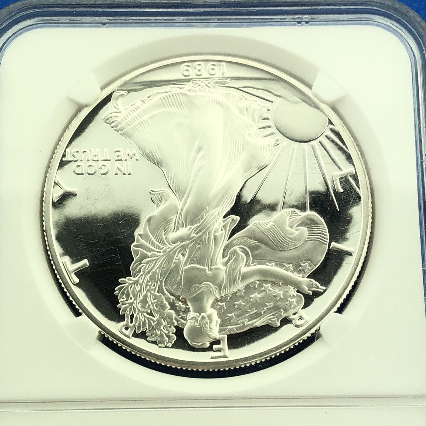 1989 S Proof American Silver Eagle 1 Oz 999 Fine Silver NGC PF69 Ultra Cameo