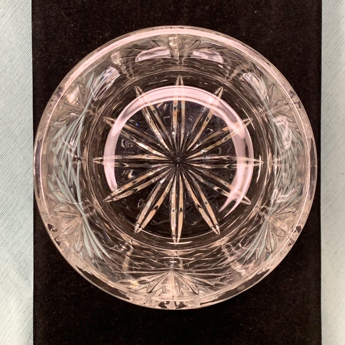 Unmarked Cut Glass Crystal Decorative Biscuit Cookie Jar w/Lid