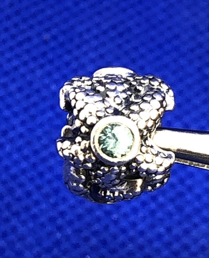 Retired PANDORA ALE 925 Sterling Silver Blue Spinel Sea Starfish Charm 791163