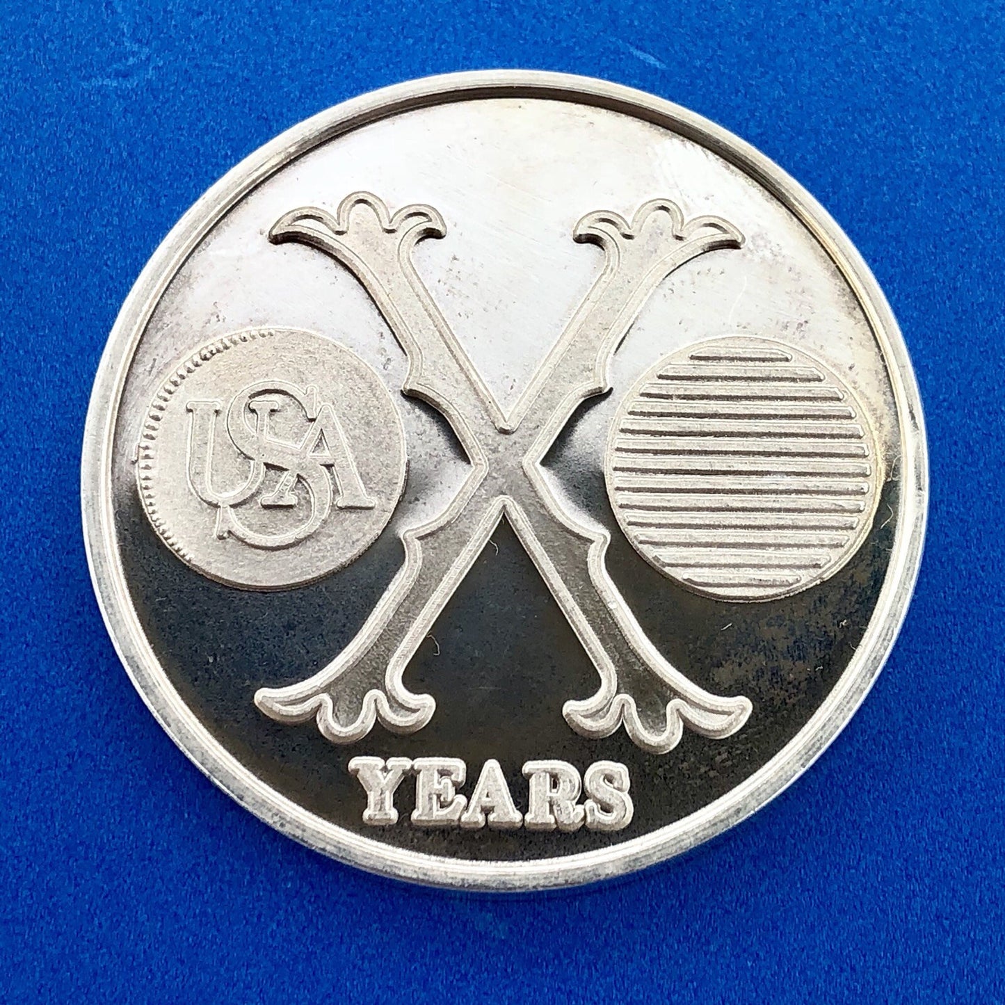 1973 Fairfield CA/Vallejo CA Coin Club 10 Year Anniv One Ounce .999 Silver Round