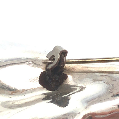 Vintage 925 Sterling Silver Bow Statement Pin Combination Brooch Pendant