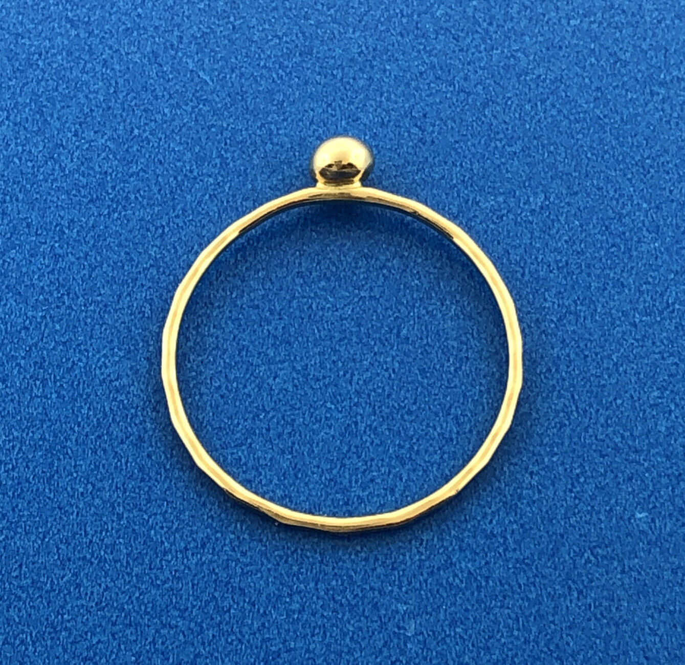 Gorgeous 14k Yellow Gold Sphere Bead Precious Small Ring Size 6.5