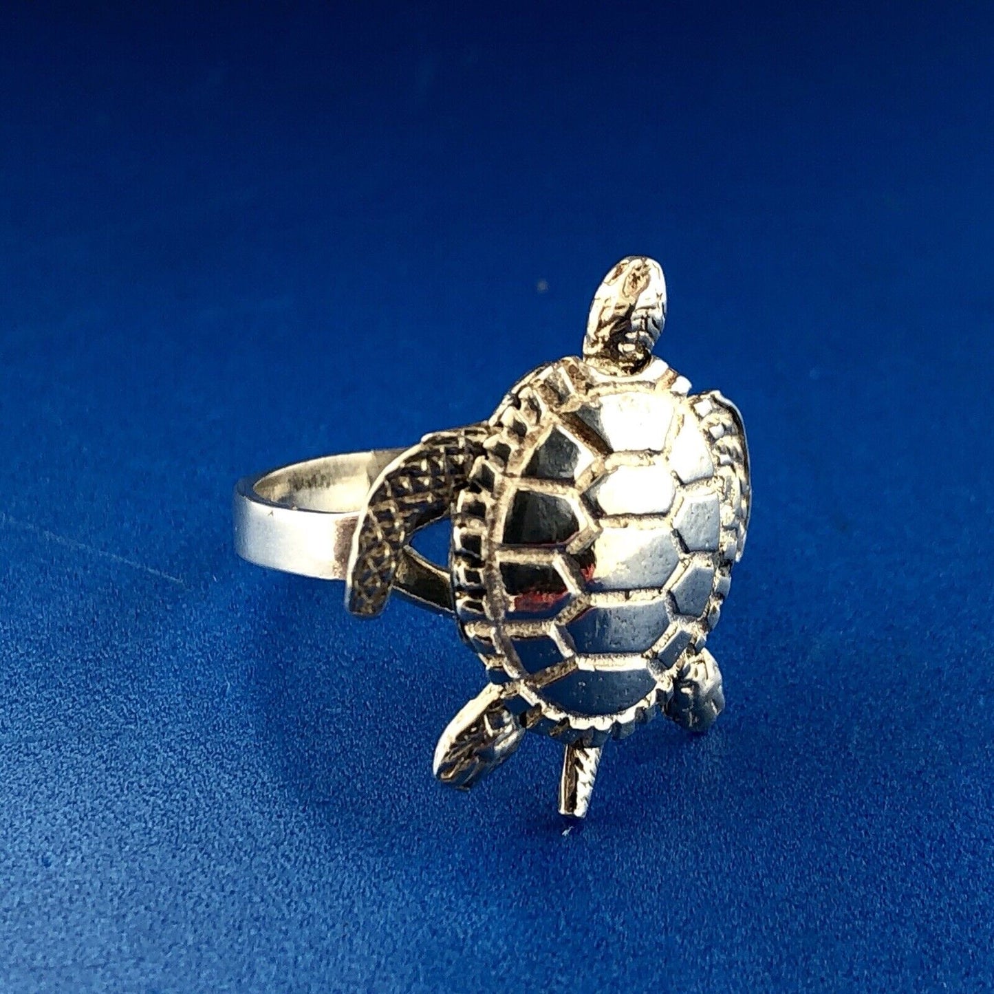 Designer Sterling Silver 925 Swimming Sea Turtle Movable Fashion Ring