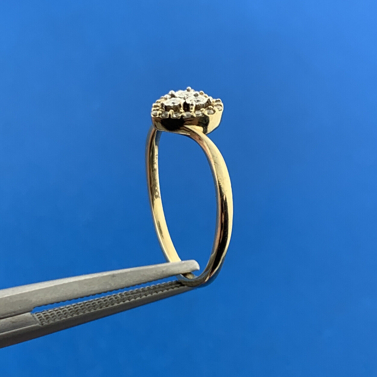 Designer FineRock 10K Yellow Gold Diamond Sweetheart Love Heart Bypass Ring