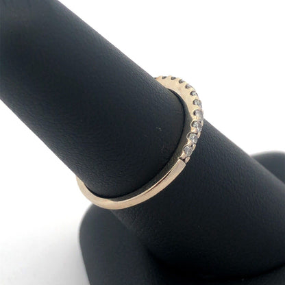 Estate 14K White Gold Diamond Wedding Anniversary Stackable Band Ring