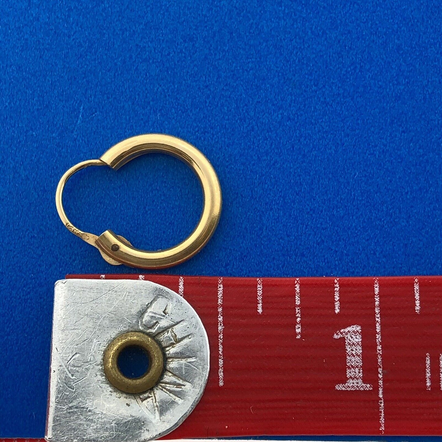 Designer 14K Yellow Gold Polished Huggie Huggy Hoop Earrings