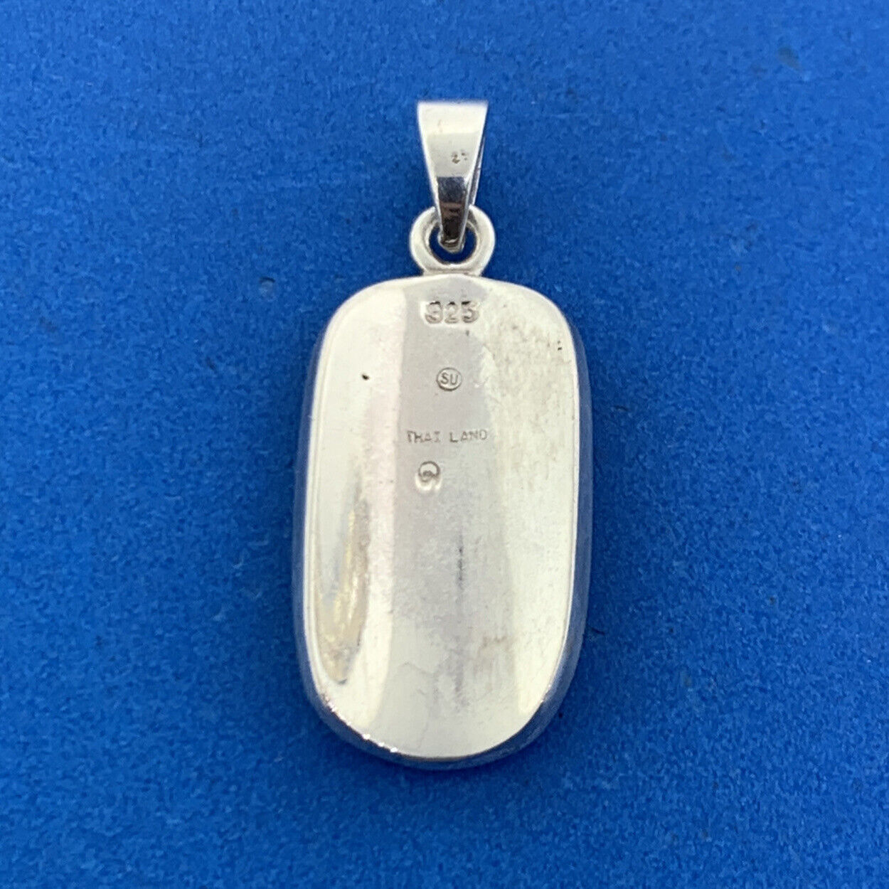 Designer 925 Sterling Silver Multicolor Mother Of Pearl Inlay Oval Drop Pendant