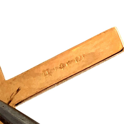 Designer UI 14K Yellow Gold Rounded Polished Cross Pendant