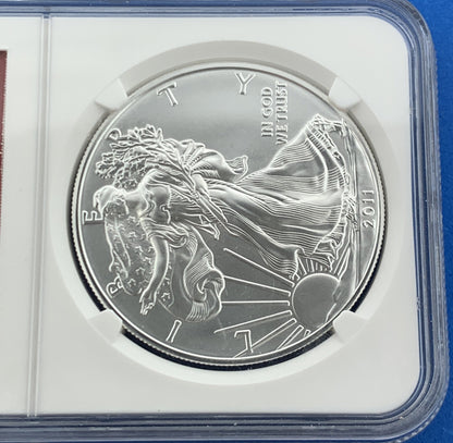 2011 $1 Silver Eagle 1oz 999 Fine Silver NGC MS70 25th Anniversary Early Release