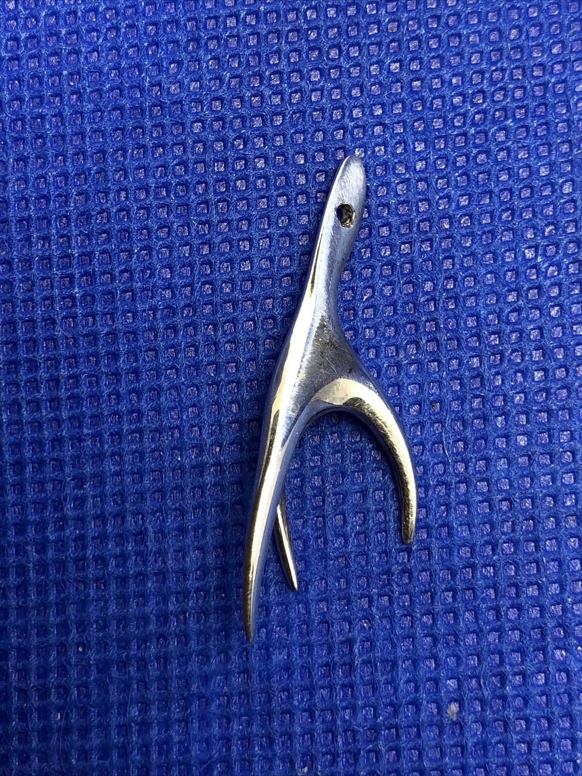 Modernist 925 Sterling Silver Spiked Thorn Claw Polished Pendant