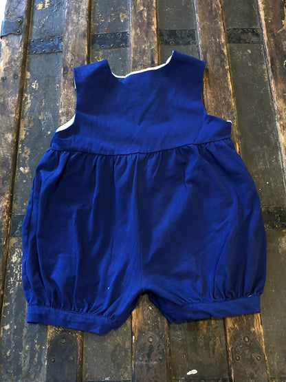 Smocked Threads by Cecil & Lou Red White Blue Cotton 24M Girls One Piece Romper