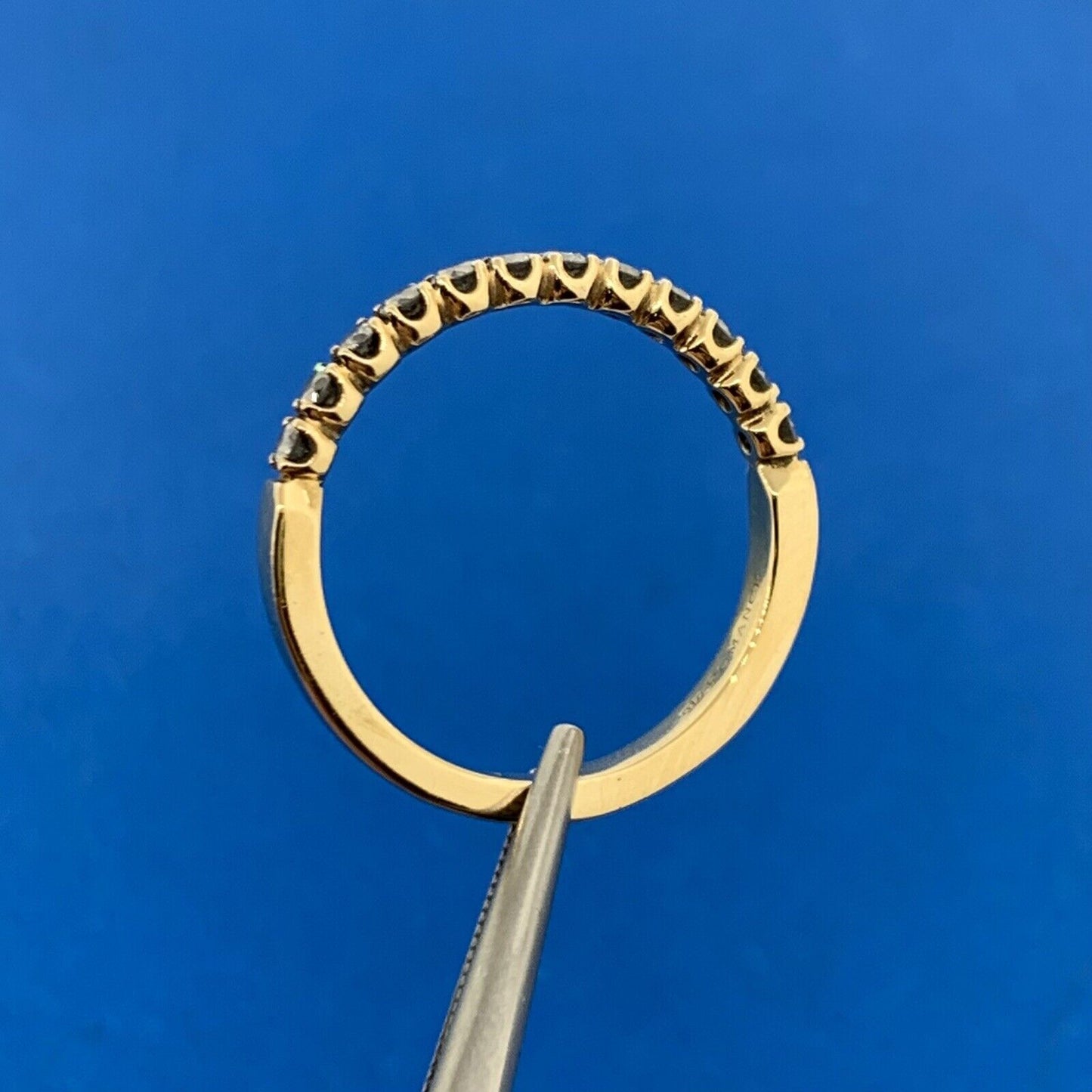 Romance 18K Yellow Gold Diamond Wedding Anniversary Band Stackable Ring