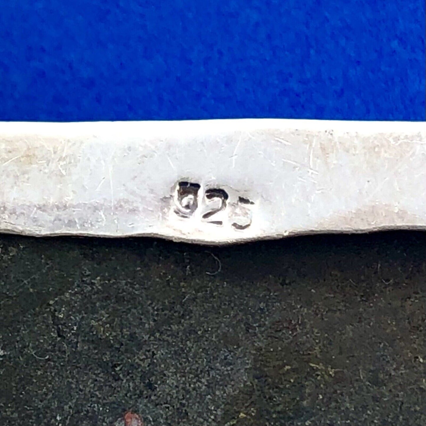 Estate Sterling Silver 925 Ocean Blue CZ Rainbow Druzy Geode Statement Pendant