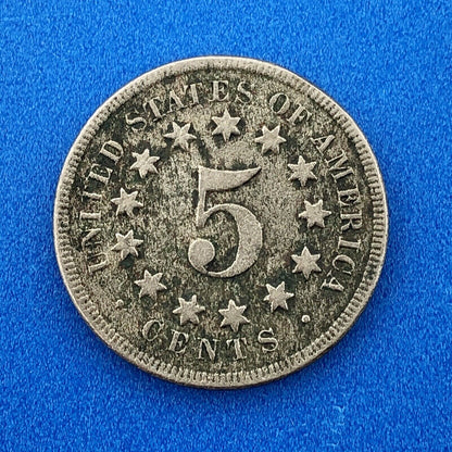 1869 P Shield Nickel Variety 2 Scarce Rare Better Key Philadelphia Mint Coin