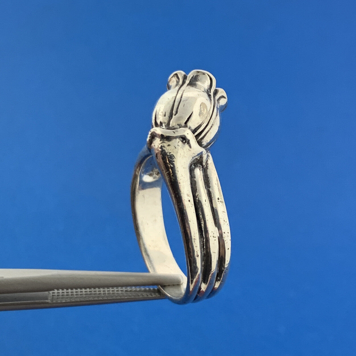 Stunning Sterling Silver 925 Wrapped Tulip Flower Floral Nature Ring Size 7.5