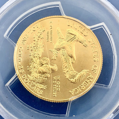 2014 $25 Gold 1/2 OZ PCGS MS70 First Strike Gold American Eagle Rare Label