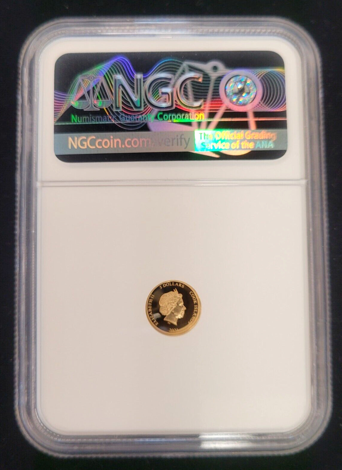 2021 $5 Cook Islands NGC PF70 Proof Cameo .999 Gold 1/2g Louisiana Brown Pelican
