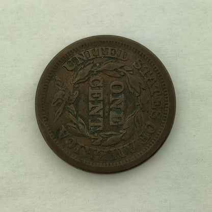 1851 Liberty Head Braided Hair Large Cent 1c Philadelphia Mint Copper Coin