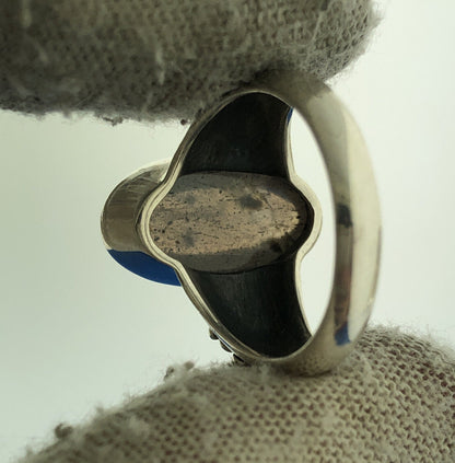 Designer D Paulus DP Sterling Silver Rainbow Moonstone Statement Cocktail Ring