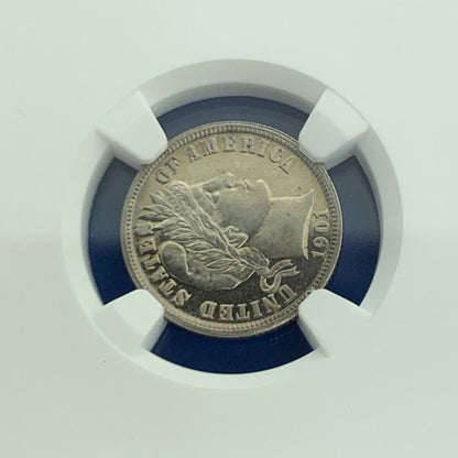 1901 P Proof Silver Barber Dime Better Philadelphia Mint NGC PF65 Cameo Coin
