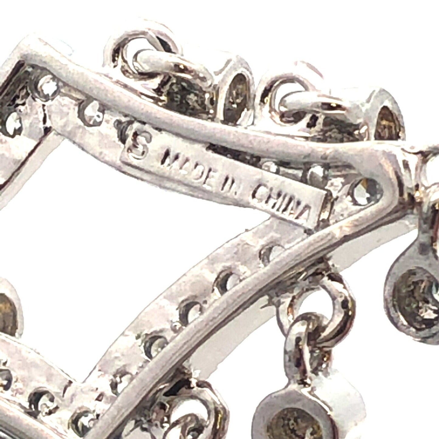 Designer 925 Sterling Silver Round Cubic Zirconia Statement Pendant Necklace