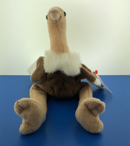 1997 TY Beanie Baby Stretch The Ostrich Near Mint Condition Retired Error- 4182
