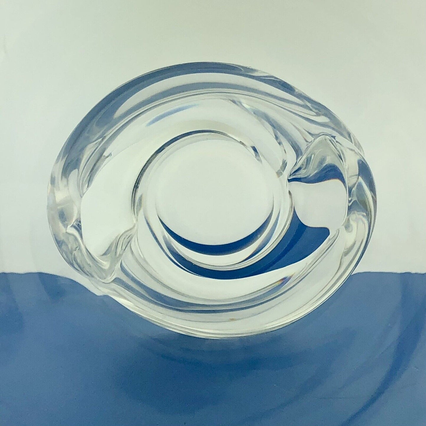 Mid Century Steuben Classic Hand Blown Art Glass Modernist Twist Flower Vase