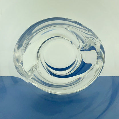Mid Century Steuben Classic Hand Blown Art Glass Modernist Twist Flower Vase