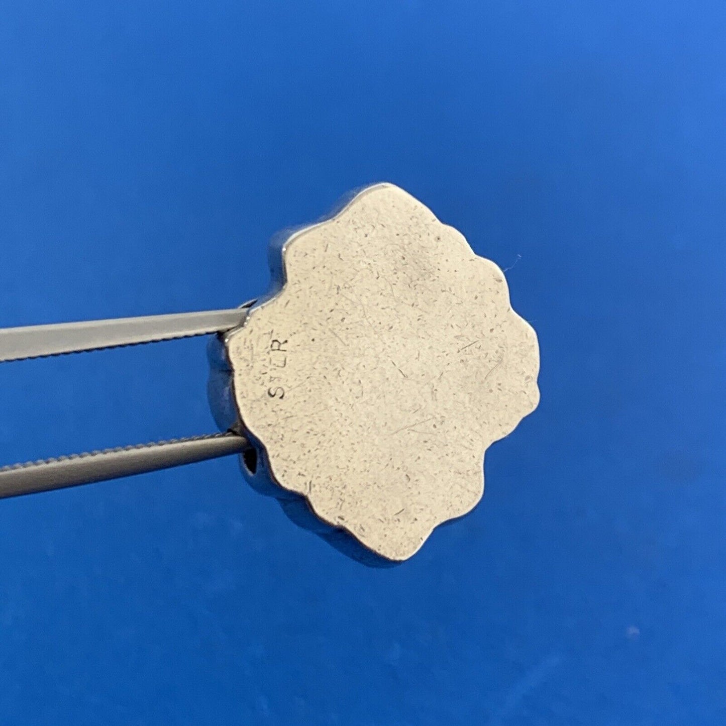 Vintage 925 Sterling Silver Engraveable Scroll Charm Bead Charm Or Pendant