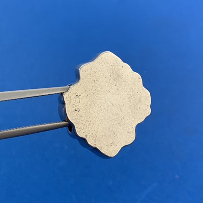 Vintage 925 Sterling Silver Engraveable Scroll Charm Bead Charm Or Pendant