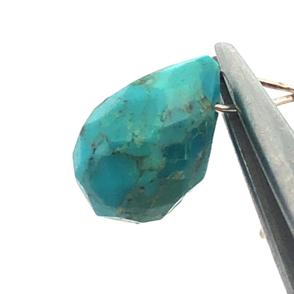 925 Sterling Silver Turquoise Round Cubic Zirconia Dangle Stud Earrings