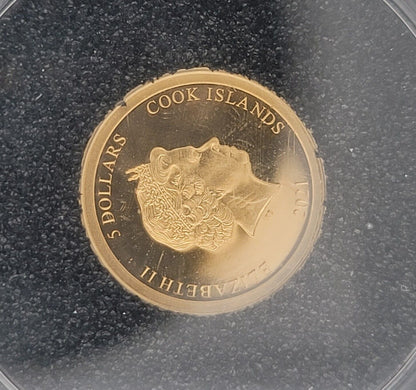 2021 $5 Cook Islands NGC PF70 Proof Ultra Cameo 1/2g .999 Gold Texas Longhorn