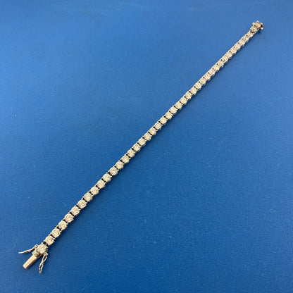 Sparkling SETA Sterling Silver Round Cubic Zirconia Statement Tennis Bracelet