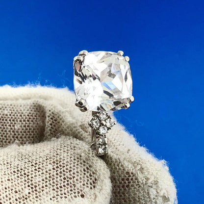 Designer 925 Sterling Silver White Topaz Diamond November Pendant Necklace