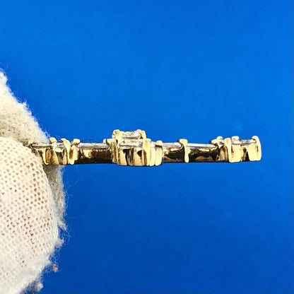 Vermeil 925 Sterling Silver Cubic Zirconia CZ Statement Cross Religious Pendant