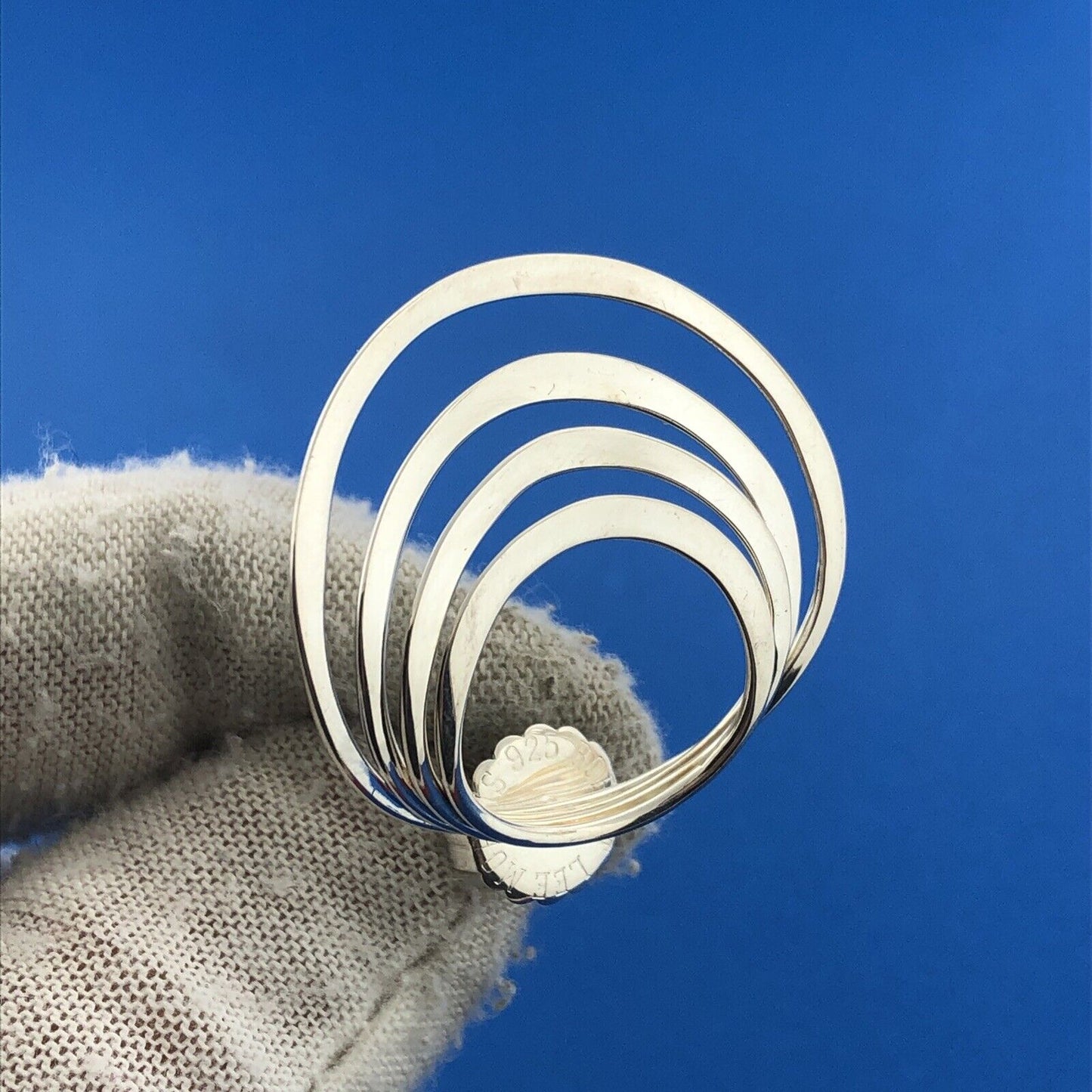 Stunning RLM Studio Sterling Silver 925 Expanding Multi Circle Stud Earrings