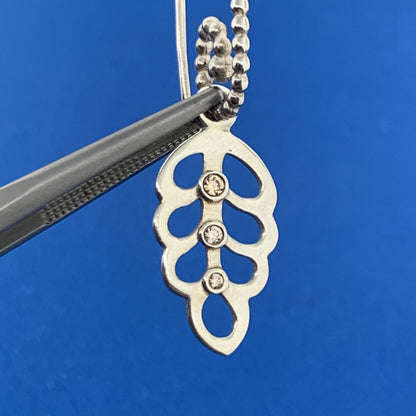 Authentic PANDORA 925 Sterling Silver Cubic Zirconia Leaf Dangle Drop Earrings