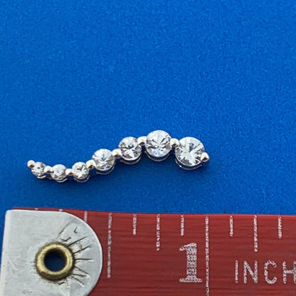 14K Yellow Gold White Sapphire September Occasion Bridal Eternity Pendant