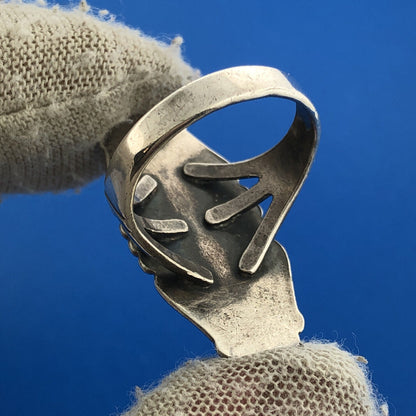 Bell Trading Post Native American Sterling Silver 925 Turquoise Elongated Ring