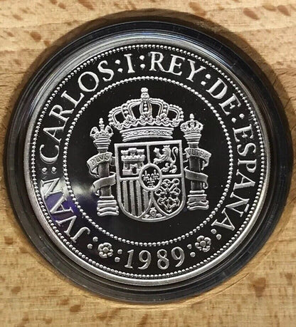 1989 Spain 500th Anniversary Discovery Of The Americas 7 Coin Silver Pesetas Set