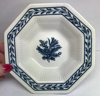 Vintage Castleton Blue Tulip Japan Independence Ironstone Small Fruit Bowl