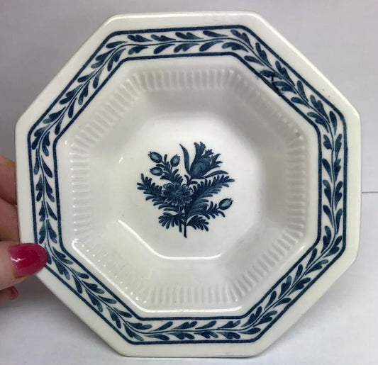 Vintage Castleton Blue Tulip Japan Independence Ironstone Small Fruit Bowl